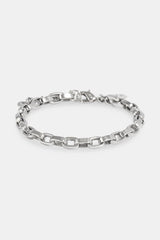 Polished Connected Link Bracelet - 5mm - White