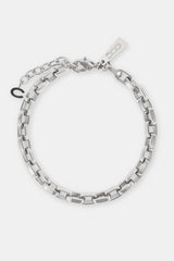 Polished Connected Link Bracelet - 5mm - White
