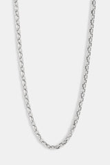 Polished Connected Link Chain - 5mm - White