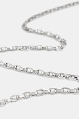 Polished Connected Link Chain - 5mm - White