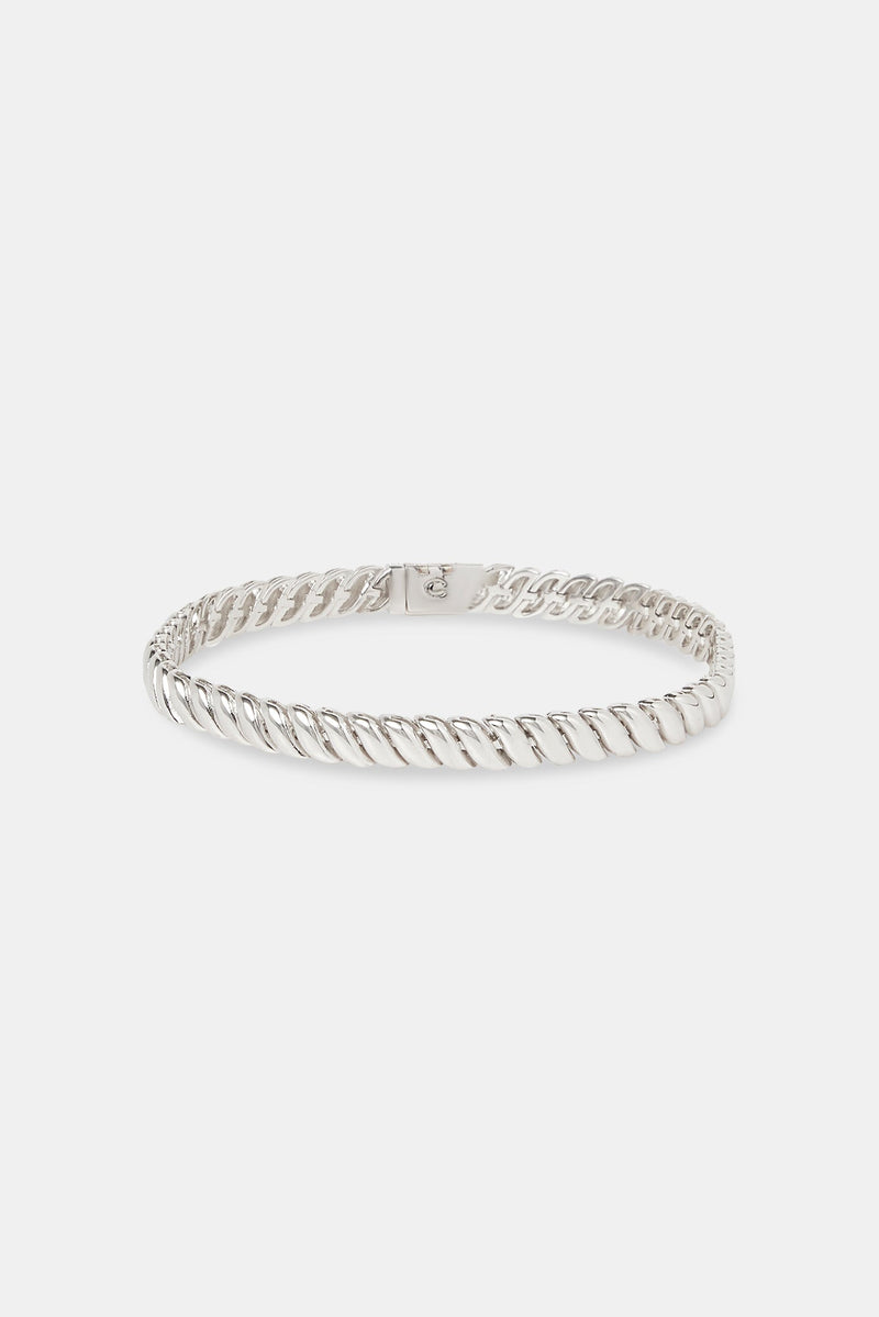 Polished Rope Link Bracelet - 6mm