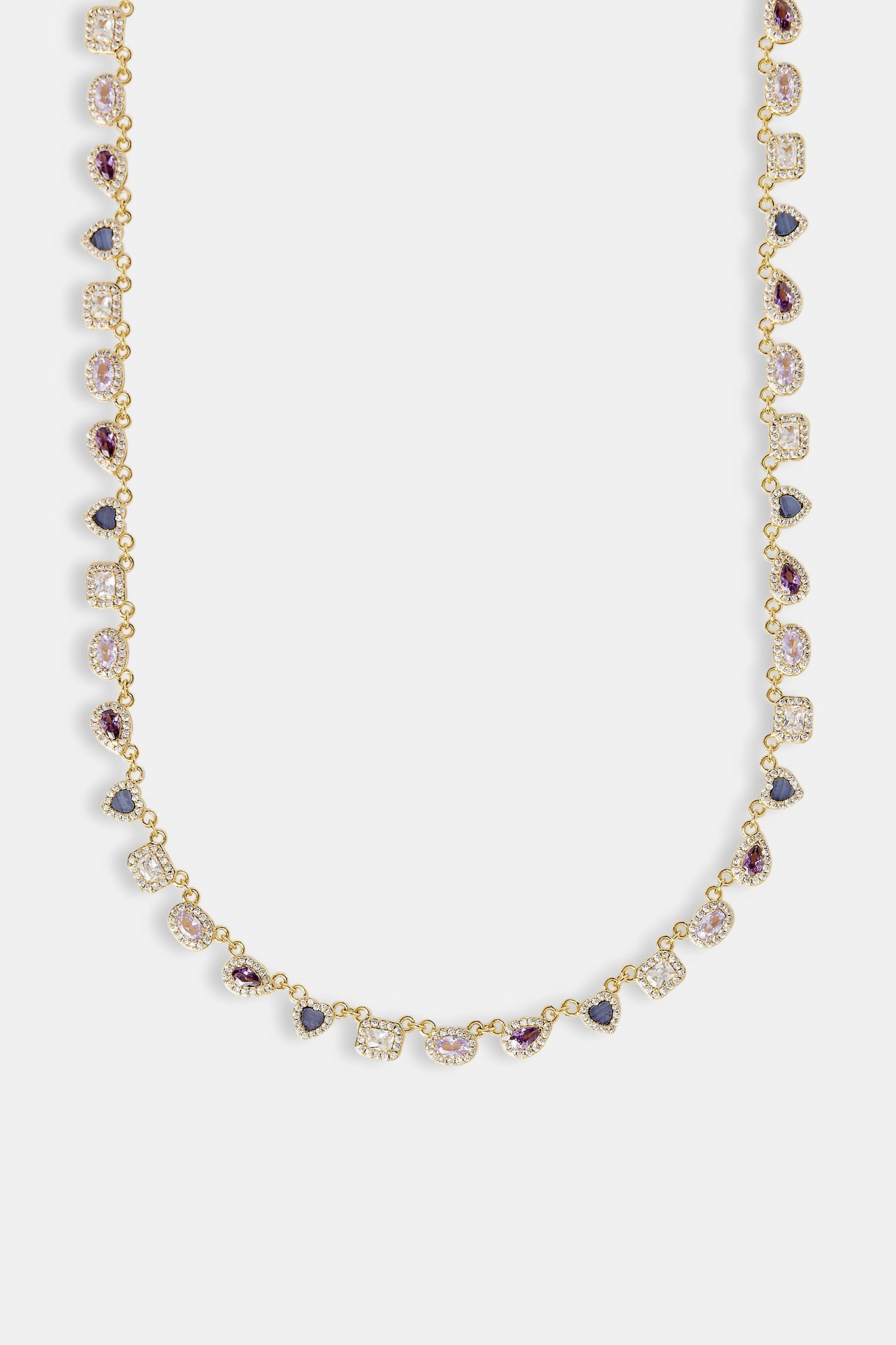 Purple Agate Iced Gemstone Chain - 6mm