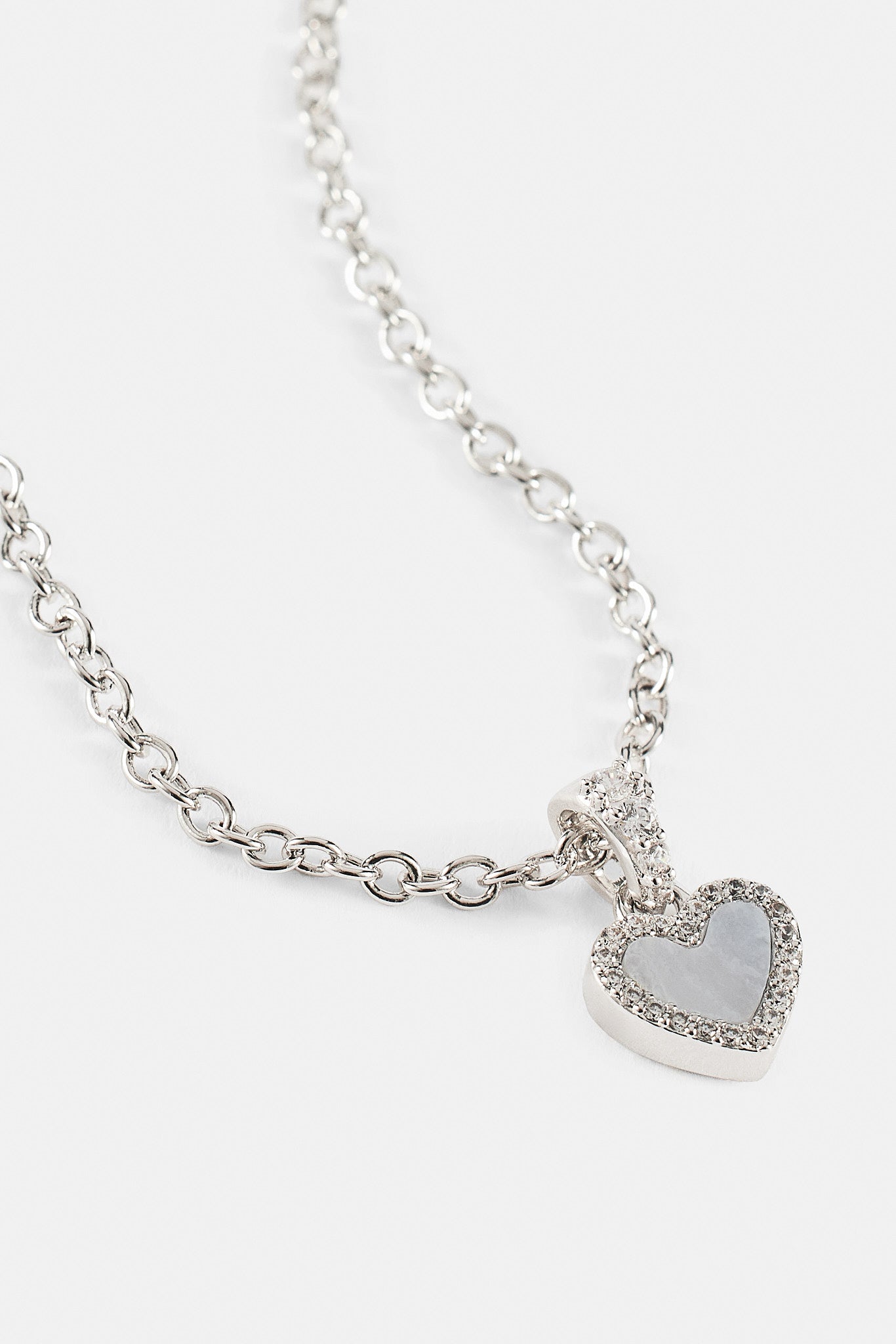 Purple Agate Heart Necklace - 8mm