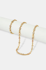 Pastel Multi Gemstone Chain & Bracelet - 6mm