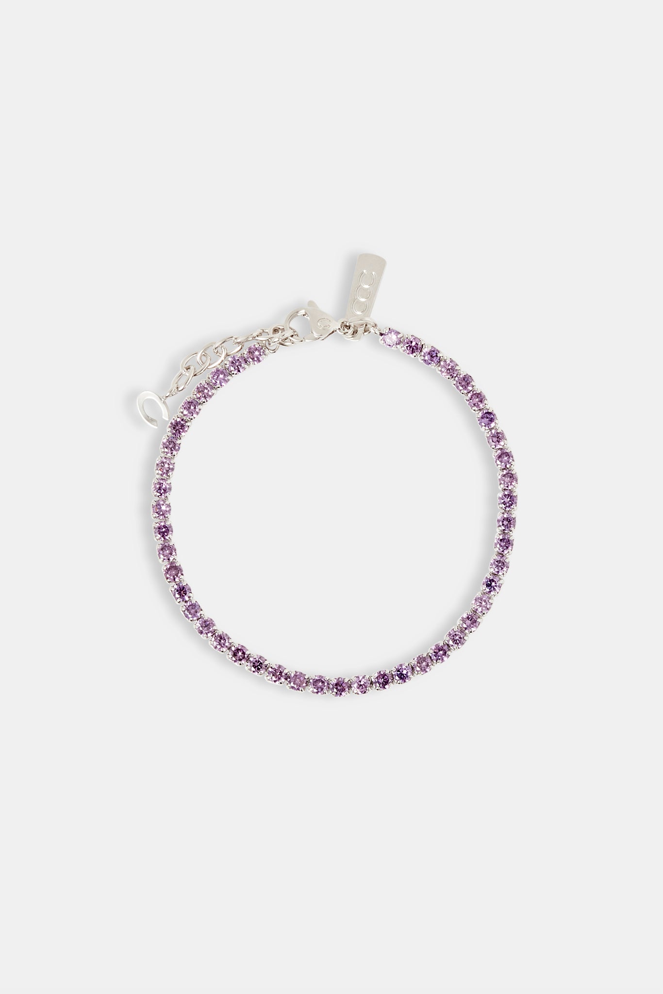 Iced Lilac Micro Tennis Bracelet - 2.5mm