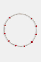 Red Motif Tennis Chain - 5mm