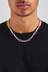 Red Motif Tennis Chain - 5mm