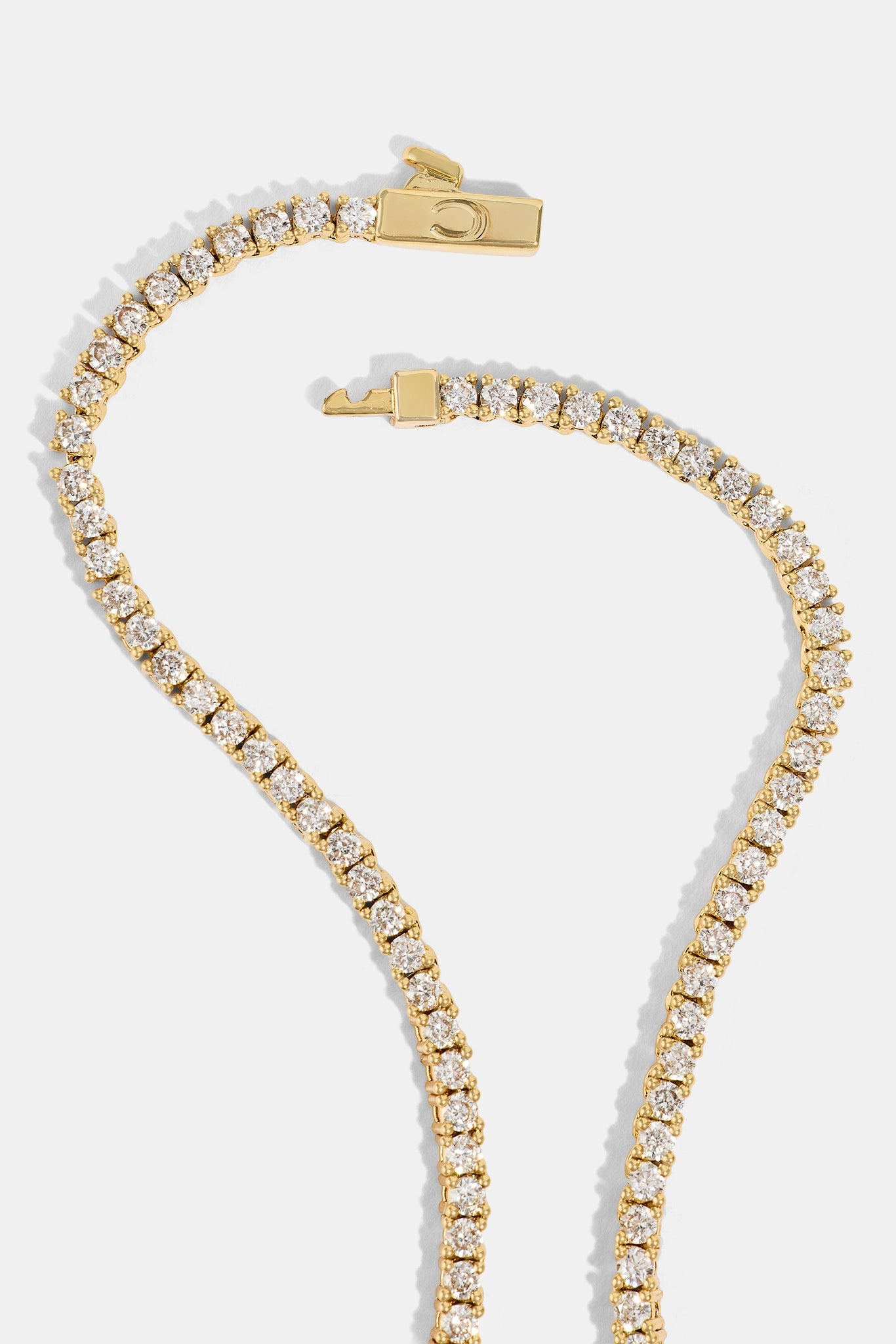 Clear CZ Tennis Chain - 2mm - Gold