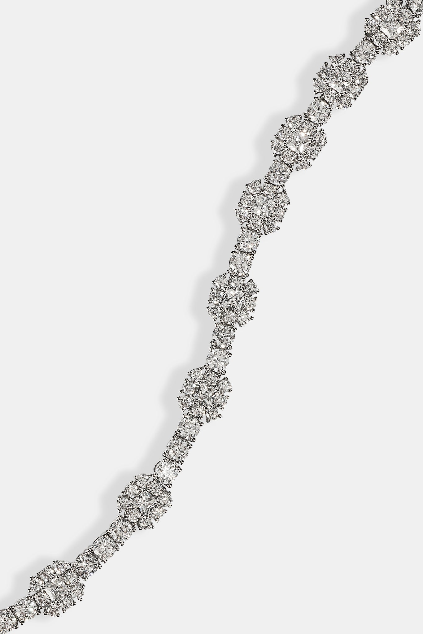 Square Stone Tennis Bracelet - 6mm - White