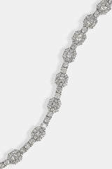 Square Stone Tennis Bracelet - 6mm - White