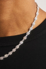 Square Stone Tennis Chain - 6mm - White