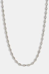 Square Stone Tennis Chain - 6mm - White