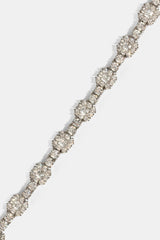 Square Stone Tennis Chain - 6mm - White