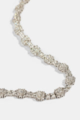 Square Stone Tennis Chain - 6mm - White