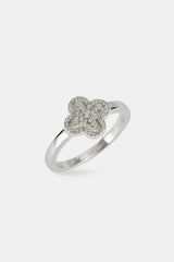 Star Motif Band Ring - 8mm - White