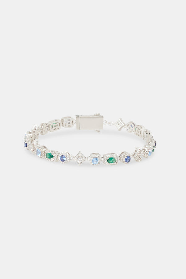 Micro Star Motif & Multi Gemstone Bracelet - 6mm