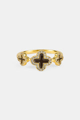 Chocolate Triple Motif Ring - 10mm