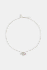 Triple Motif and Multi Gem Necklace - 10mm