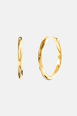 Textured Hoop Earrings - 20mm