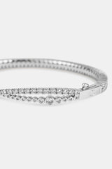 Crossover Mixed Shape Bangle - 2mm - White