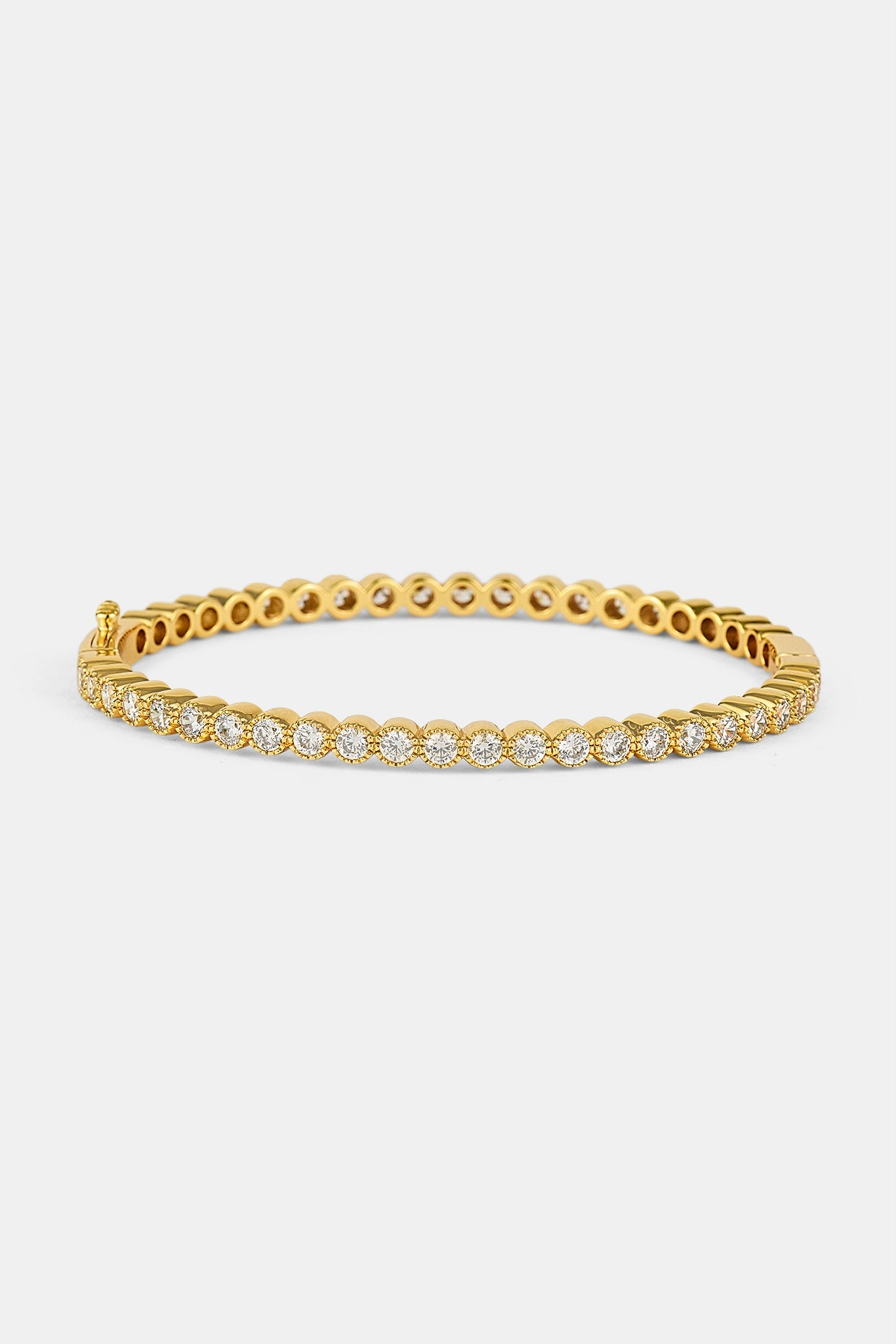 Round Cluster Bangle - 4mm - Gold