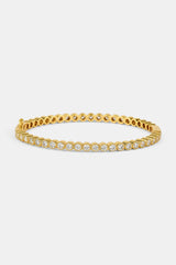 Round Cluster Bangle - 4mm - Gold