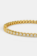 Round Cluster Bangle - 4mm - Gold