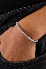 Round Cluster Bangle - 4mm - White