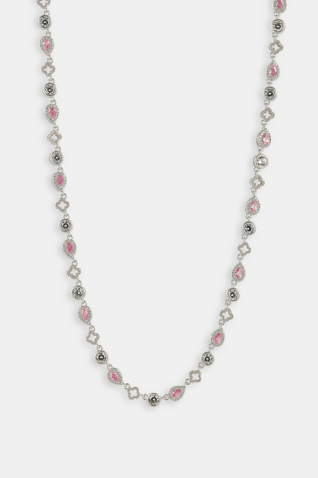 Round Pink Chain Pink Motif & Gemstone Chain - 6mm - White | Womens Chains | Shop Multi ...