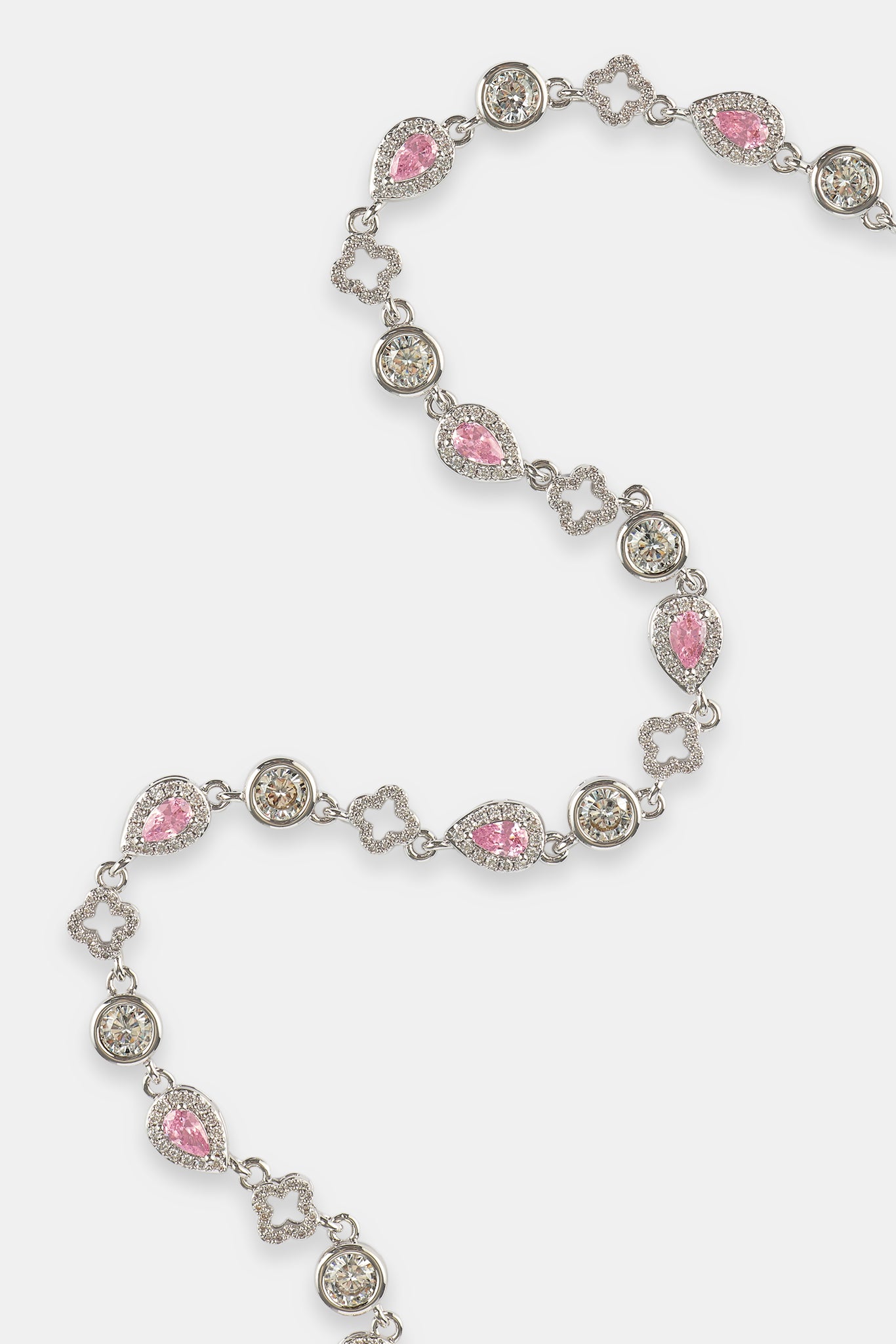 Round Pink Chain Pink Motif & Gemstone Chain - 6mm - White | Womens Chains | Shop Multi ...