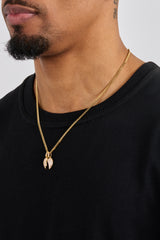 Iced Heartbreak Pendant Necklace - 15mm - Gold