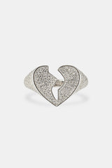 Iced Heartbreak Ring - 15mm - White