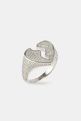 Iced Heartbreak Ring - 15mm - White