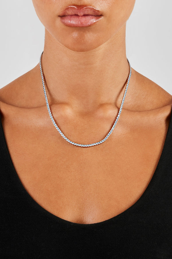 Light Blue Micro Tennis Chain - 2.5mm