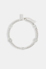 C & Cross Outline Cuban Bracelet - 6mm