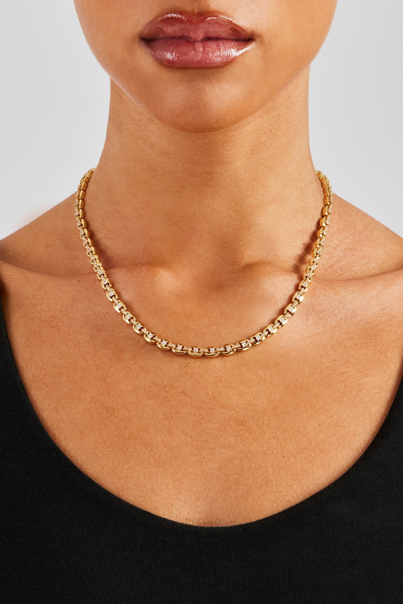 Polished & Iced Mix Chain - 5mm