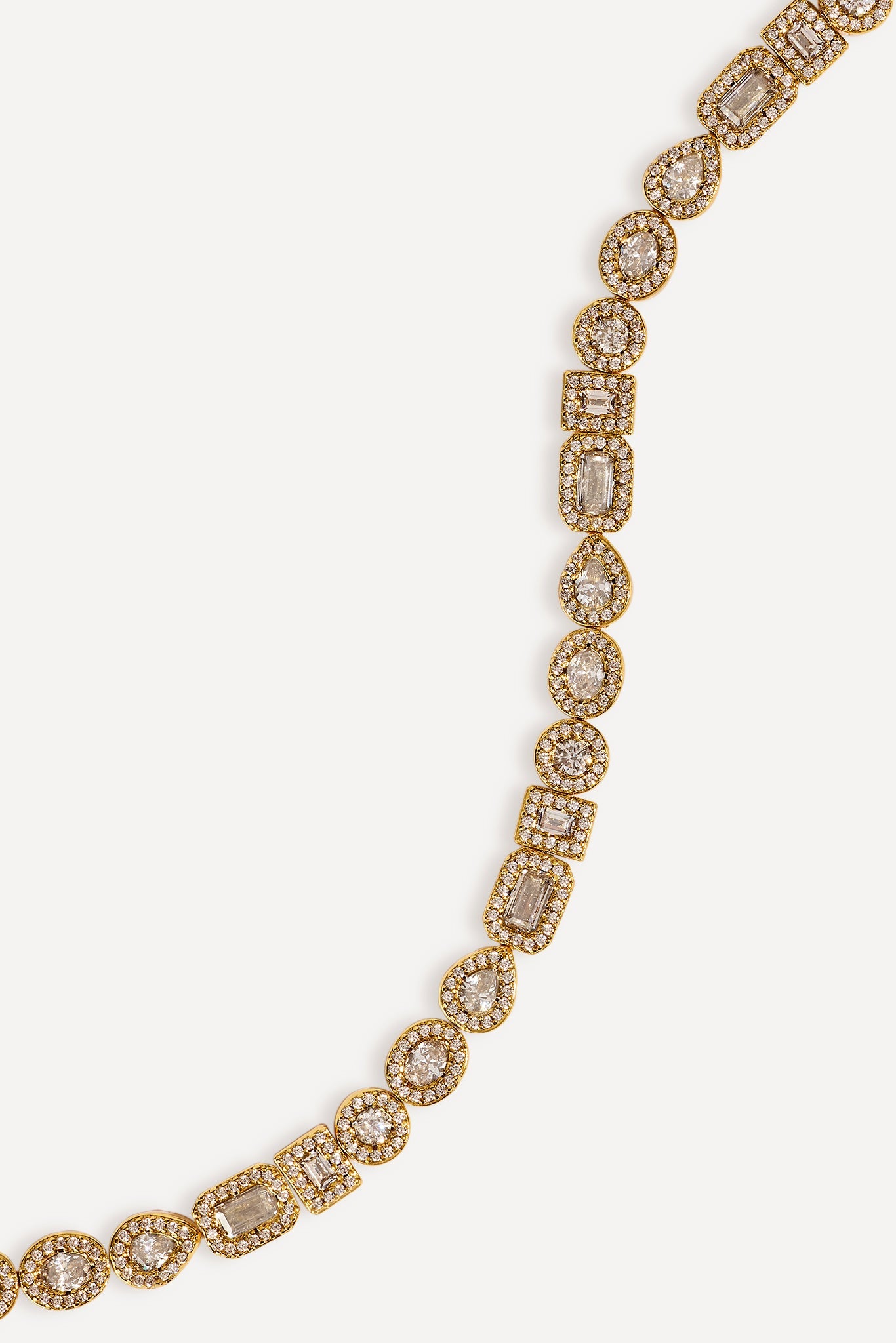 Mixed Shape Cluster Bracelet - 6mm - Gold