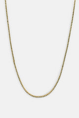 Light Green Micro Tennis Chain - 2.5mm - Gold