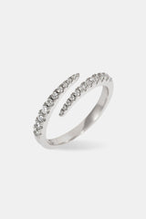Iced CZ Wrap Ring - 7mm - White