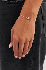 Iced Pink Motif Rolo Bracelet - 6mm - Gold