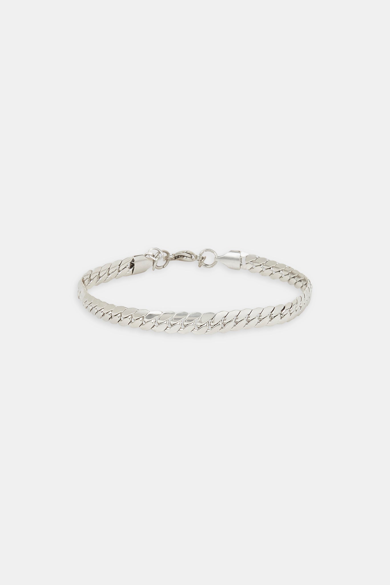 Polished Flat Cuban Bracelet - 5mm