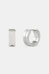 Polished Round Huggie Earrings - 10mm