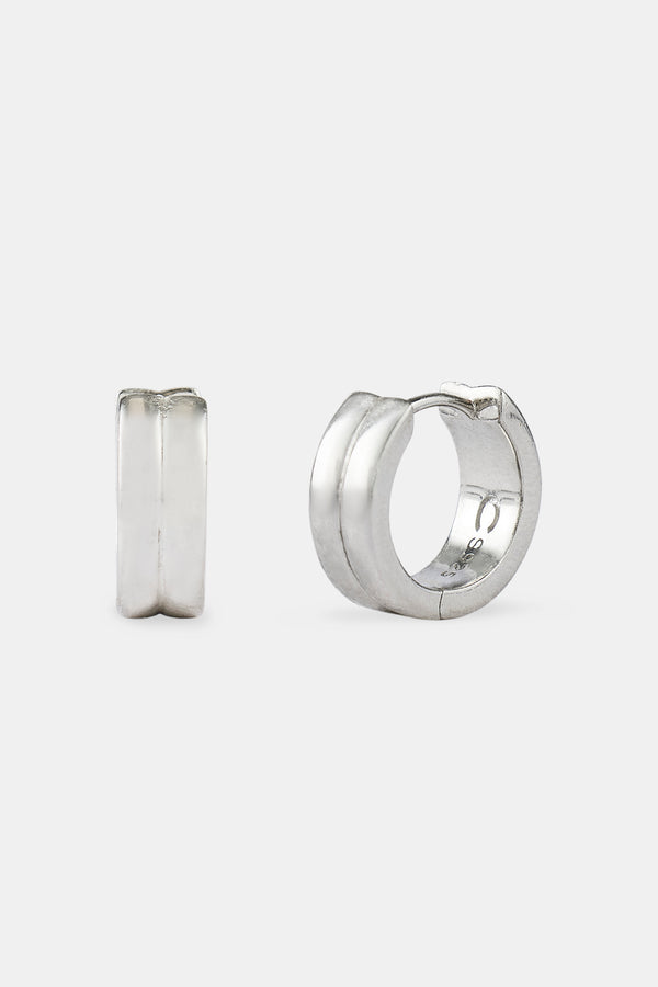 Polished Round Huggie Earrings - 10mm