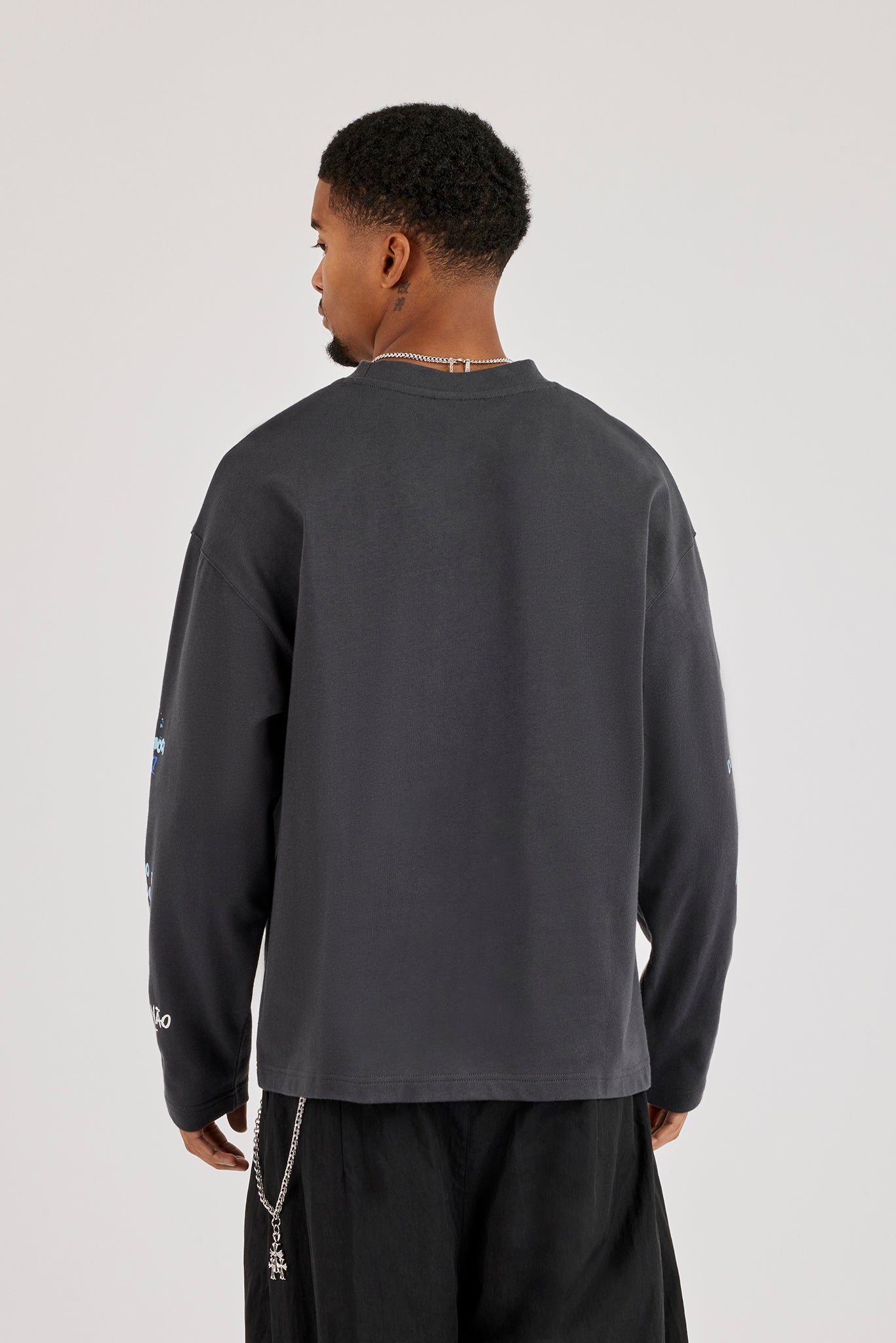 Long Sleeve CN17 Diario Carioca T-Shirt - Charcoal