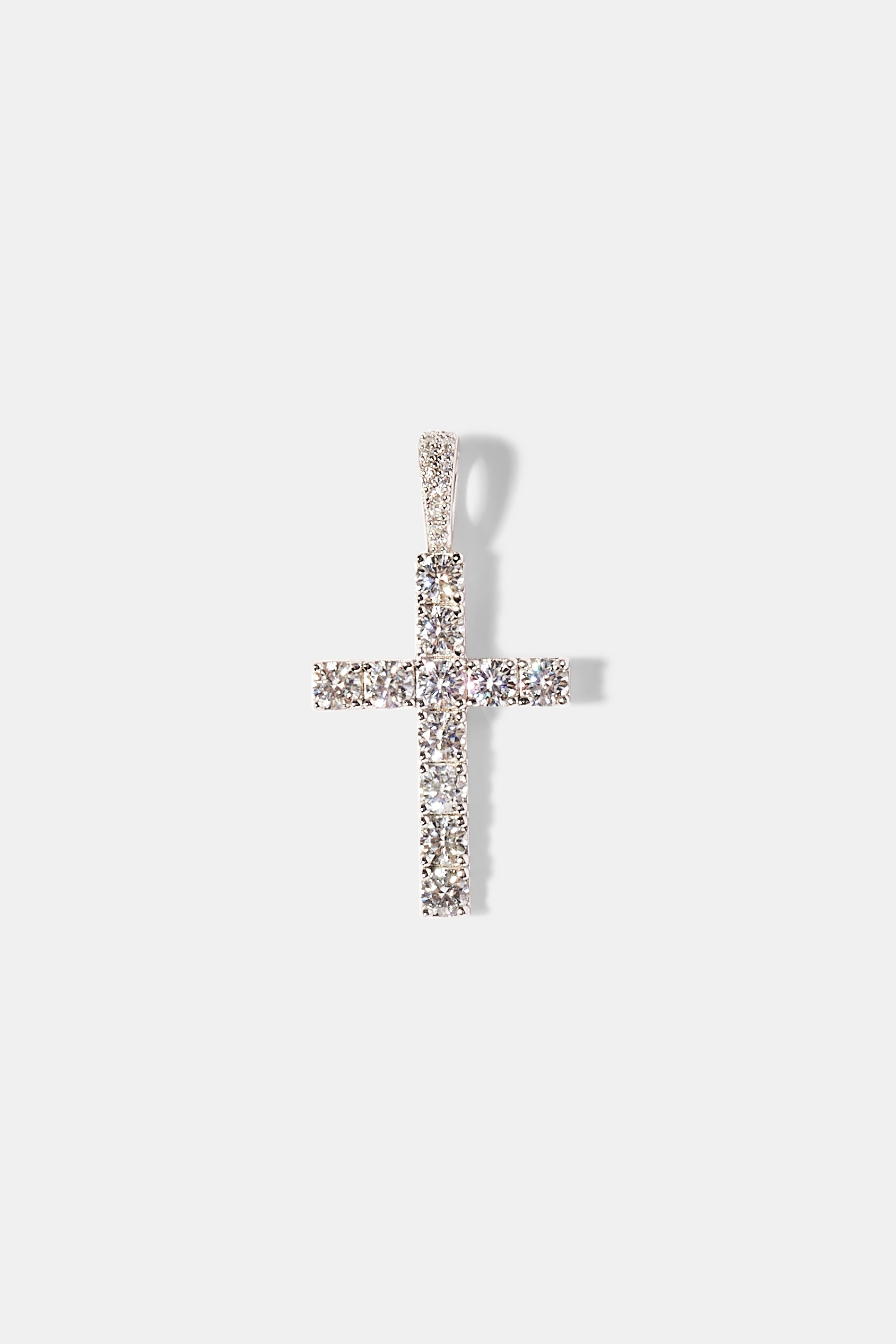 Moissanite Cross Pendant - 30mm
