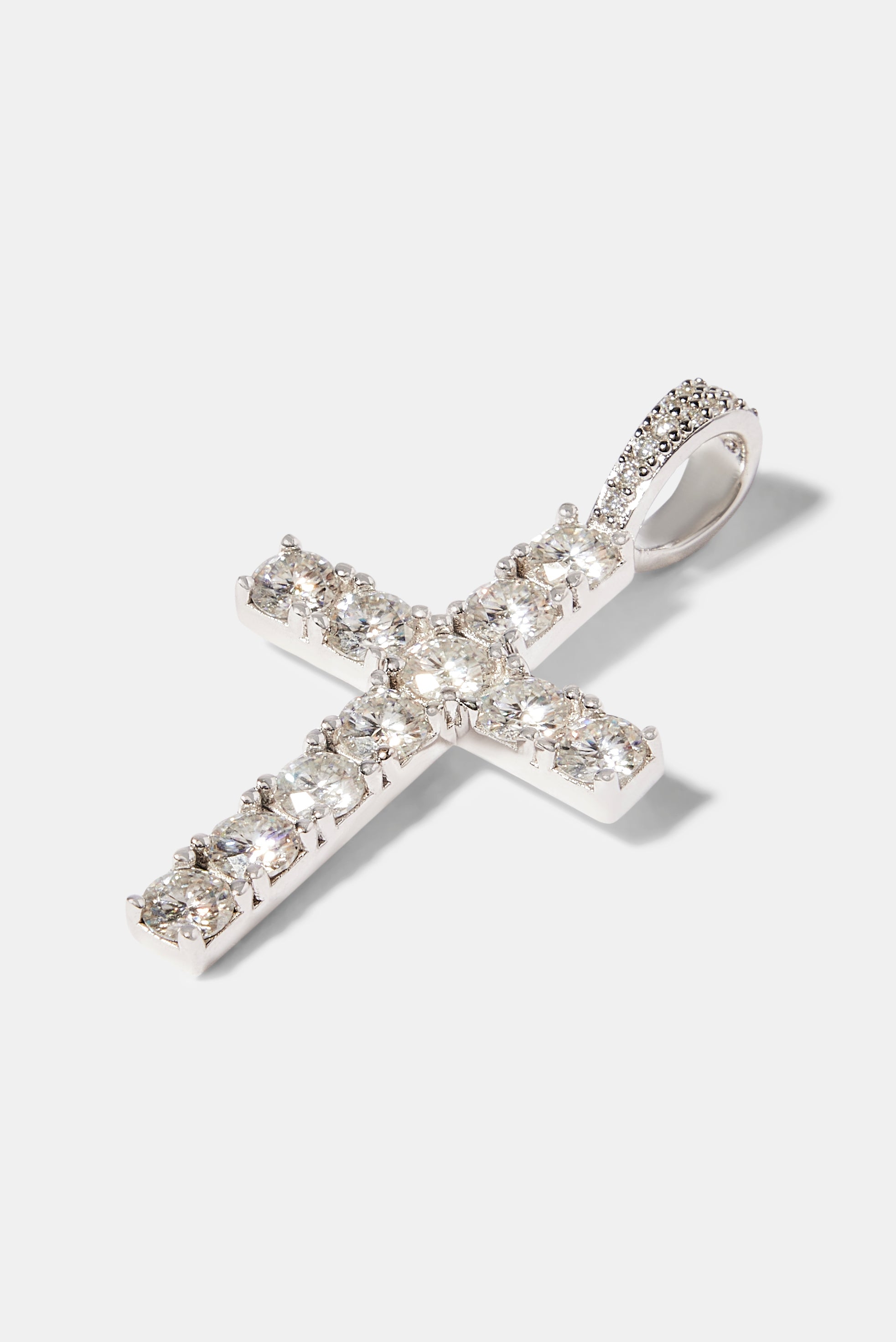 Moissanite Cross Pendant - 30mm