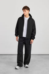 Nylon Track Jacket - Black