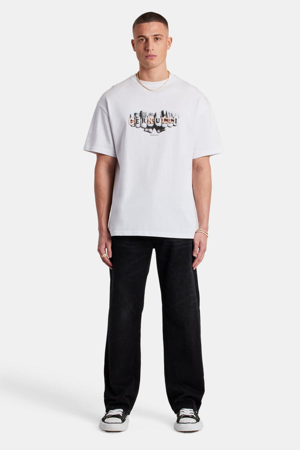 Cernucci Knuckles Oversized T-Shirt - White