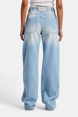 Mid Rise Relaxed Jeans - Light Blue