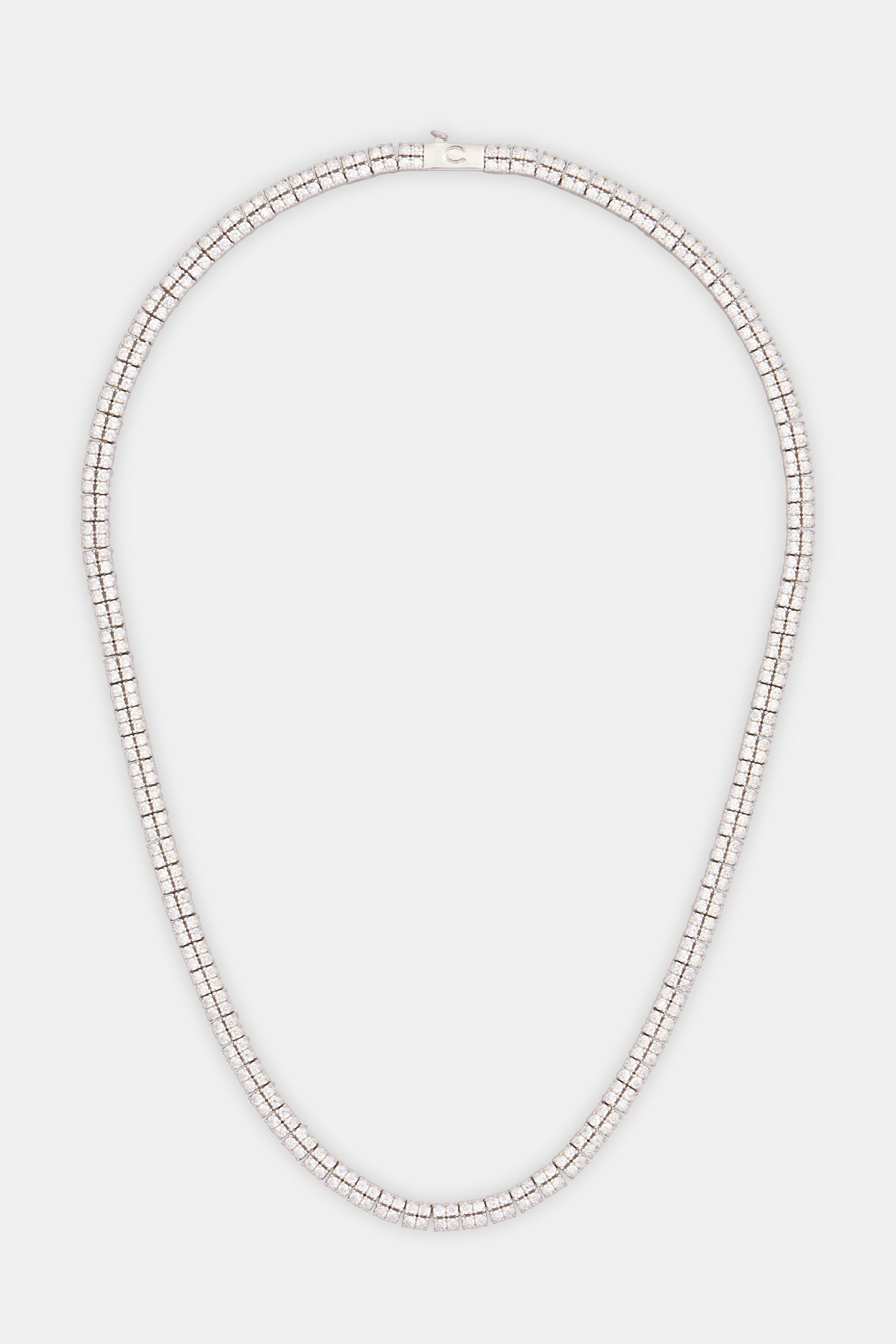 Iced Double Row Tennis Necklace